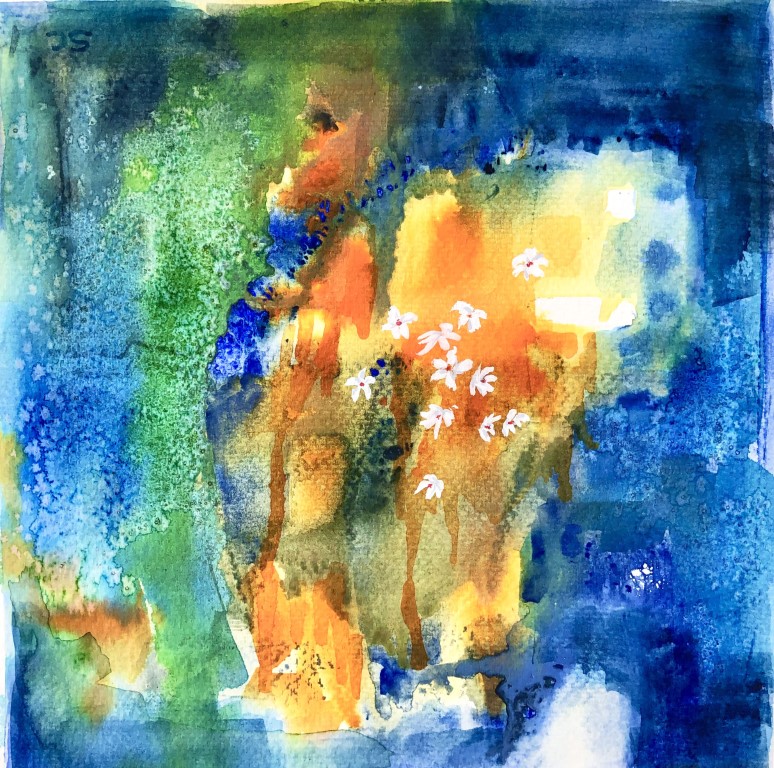 Ray of Hope - Works on paper: Paintings/Landscapes: Water color, 10"×10", USD 250